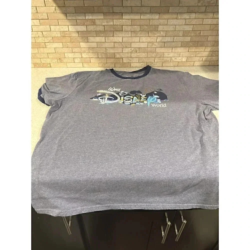 2021 Walt Disney World 50th Anniversary Park Icons Blue Shirt Adult‎ Xxl bq
